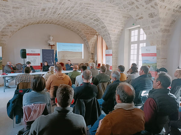 Visite de la La font des ormes à Caux terroir basaltique