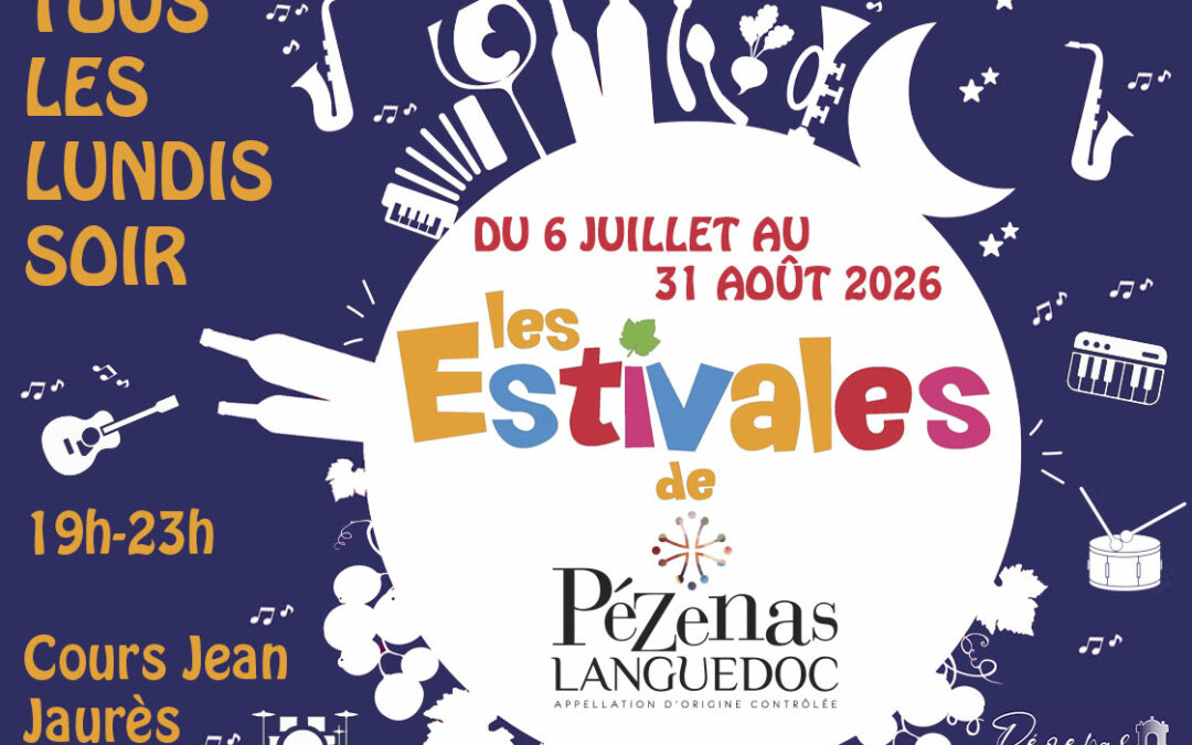 estivales de pézenas 2026 tous les lundis soir de l'été